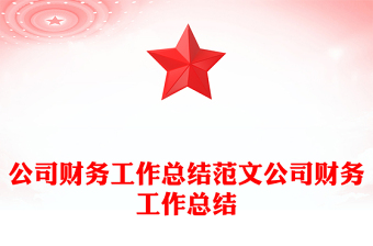 公司財務工作總結范文公司財務工作總結