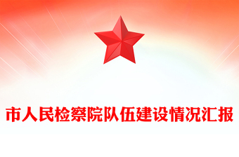 市人民檢察院隊伍建設情況匯報
