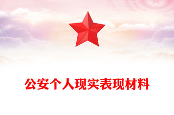 公安個人現實表現材料