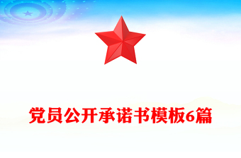 黨員公開承諾書模板6篇