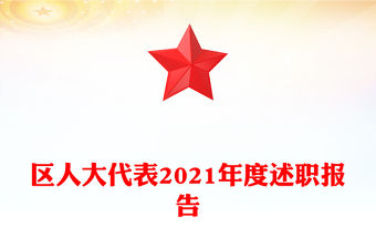 區人大代表2021年度述職報告
