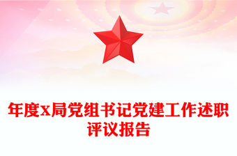 年度X局黨組書記黨建工作述職評議報告
