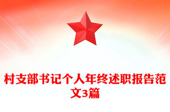 村支部書記個人年終述職報告范文3篇