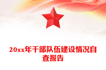 20xx年干部隊伍建設情況自查報告