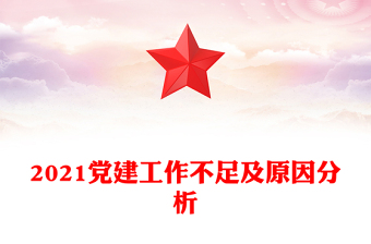 2021黨建工作不足及原因分析