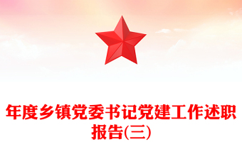 年度鄉(xiāng)鎮(zhèn)黨委書(shū)記黨建工作述職報(bào)告(三)