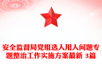 安全監(jiān)督局黨組選人用人問題專題整治工作實(shí)施方案最新 3篇