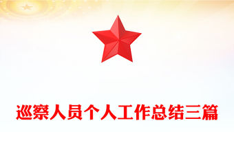 巡察人員個人工作總結三篇