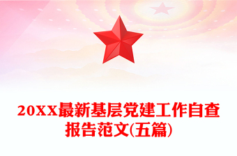 20XX最新基層黨建工作自查報告范文(五篇)