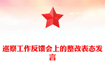 巡察工作反饋會上的整改表態發言