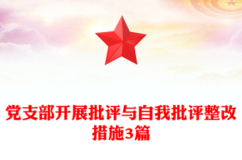黨支部開展批評與自我批評整改措施3篇