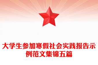 大學(xué)生參加寒假社會(huì)實(shí)踐報(bào)告示例范文集錦五篇