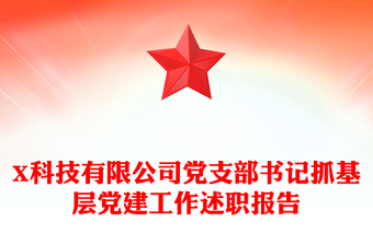 X科技有限公司黨支部書記抓基層黨建工作述職報告