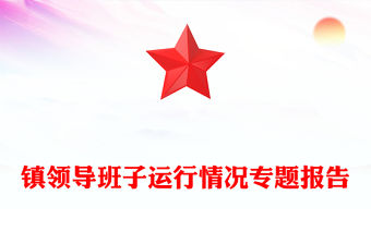 鎮領導班子運行情況專題報告