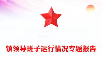 鎮(zhèn)領(lǐng)導(dǎo)班子運行情況專題報告