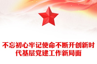 不忘初心牢記使命不斷開創(chuàng)新時代基層黨建工作新局面