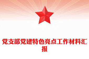 黨支部黨建特色亮點工作材料匯報