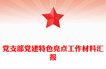 黨支部黨建特色亮點(diǎn)工作材料匯報(bào)