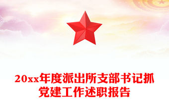 20xx年度派出所支部書記抓黨建工作述職報告