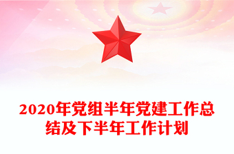 2020年黨組半年黨建工作總結(jié)及下半年工作計(jì)劃