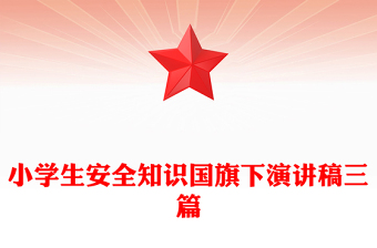小學(xué)生安全知識(shí)國(guó)旗下演講稿三篇