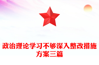 政治理論學(xué)習(xí)不夠深入整改措施方案三篇