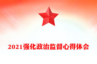 2021強化政治監督心得體會