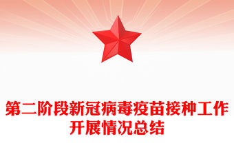 第二階段新冠病毒疫苗接種工作開展情況總結