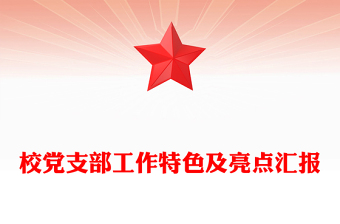 校黨支部工作特色及亮點匯報