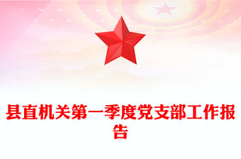 縣直機關第一季度黨支部工作報告