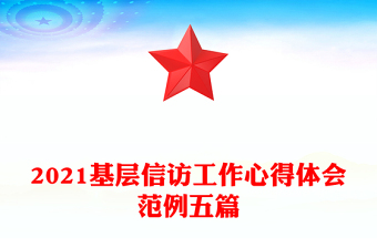 2021基層信訪(fǎng)工作心得體會(huì)范例五篇