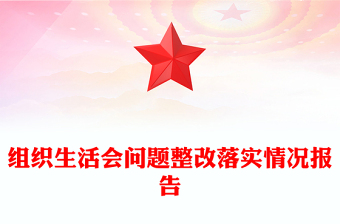 組織生活會(huì)問(wèn)題整改落實(shí)情況報(bào)告