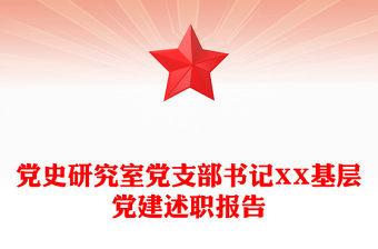 黨史研究室黨支部書記XX基層黨建述職報告