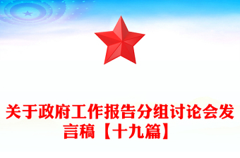 關(guān)于政府工作報(bào)告分組討論會發(fā)言稿【十九篇】