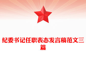 紀(jì)委書記任職表態(tài)發(fā)言稿范文三篇