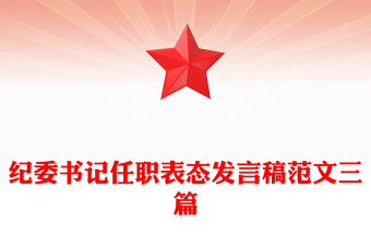 紀(jì)委書(shū)記任職表態(tài)發(fā)言稿范文三篇