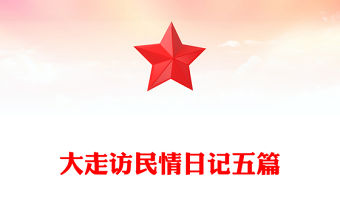 大走訪民情日記五篇