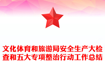文化體育和旅游局安全生產(chǎn)大檢查和五大專項(xiàng)整治行動(dòng)工作總結(jié)