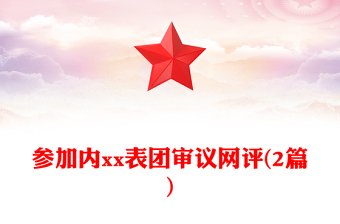 參加內(nèi)xx表團(tuán)審議網(wǎng)評(píng)(2篇)