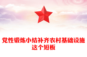 黨性鍛煉小結(jié)補(bǔ)齊農(nóng)村基礎(chǔ)設(shè)施這個(gè)短板