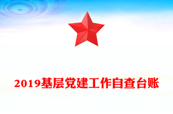 2019基層黨建工作自查臺賬
