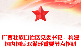 廣西壯族自治區(qū)黨委書記:構建國內國際雙循環(huán)重要節(jié)點樞紐