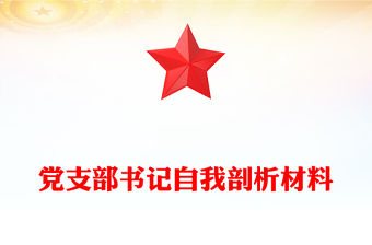 黨支部書記自我剖析材料