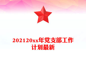 202120xx年黨支部工作計劃最新