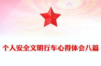 個人安全文明行車心得體會八篇