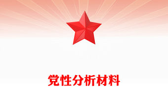 黨性分析材料