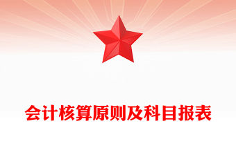 會計核算原則及科目報表