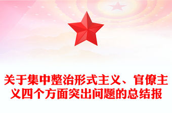 關于集中整治形式主義、官僚主義四個方面突出問題的總結報