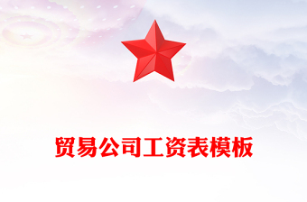 貿(mào)易公司工資表模板