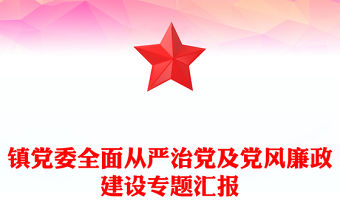 鎮(zhèn)黨委全面從嚴治黨及黨風(fēng)廉政建設(shè)專題匯報